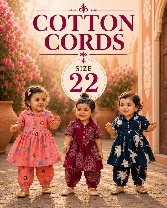 Pure Cotton Coords |( 3yrs) | 22 size |Our Traditional Edition