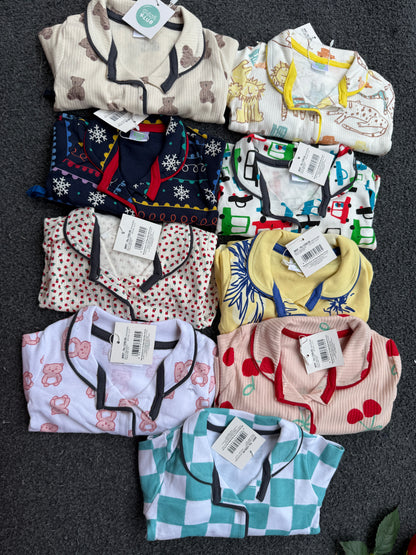Soft Cotton Collar Night Sets for 6m to 5yrs