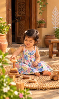 Sleeveless Tie-Shoulder Frock 🌸,Newborn  to 24m, Buy 4 for 599/-