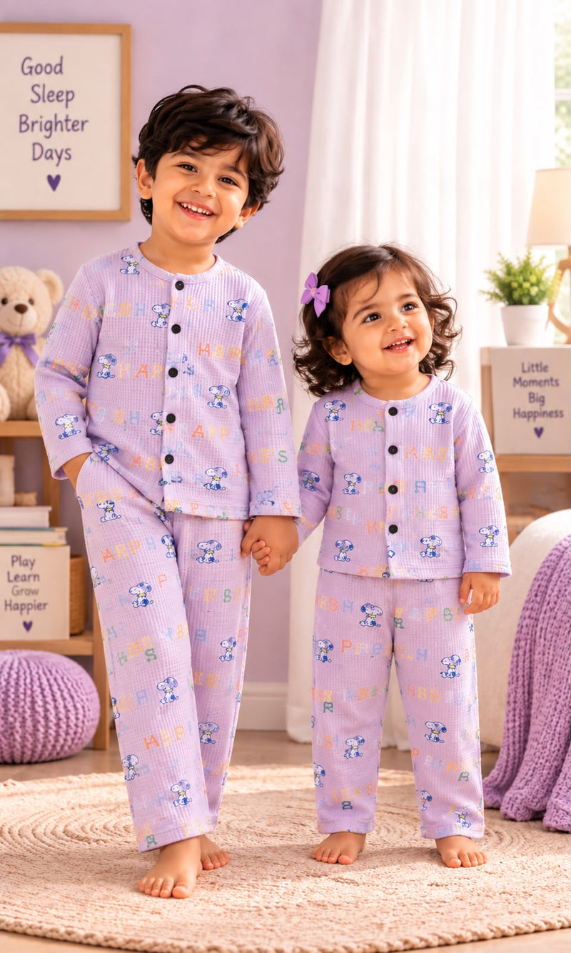 Lavender Sibling Snap Button Combo Set 💜 , Unisex , 12  Months - 5 yrs