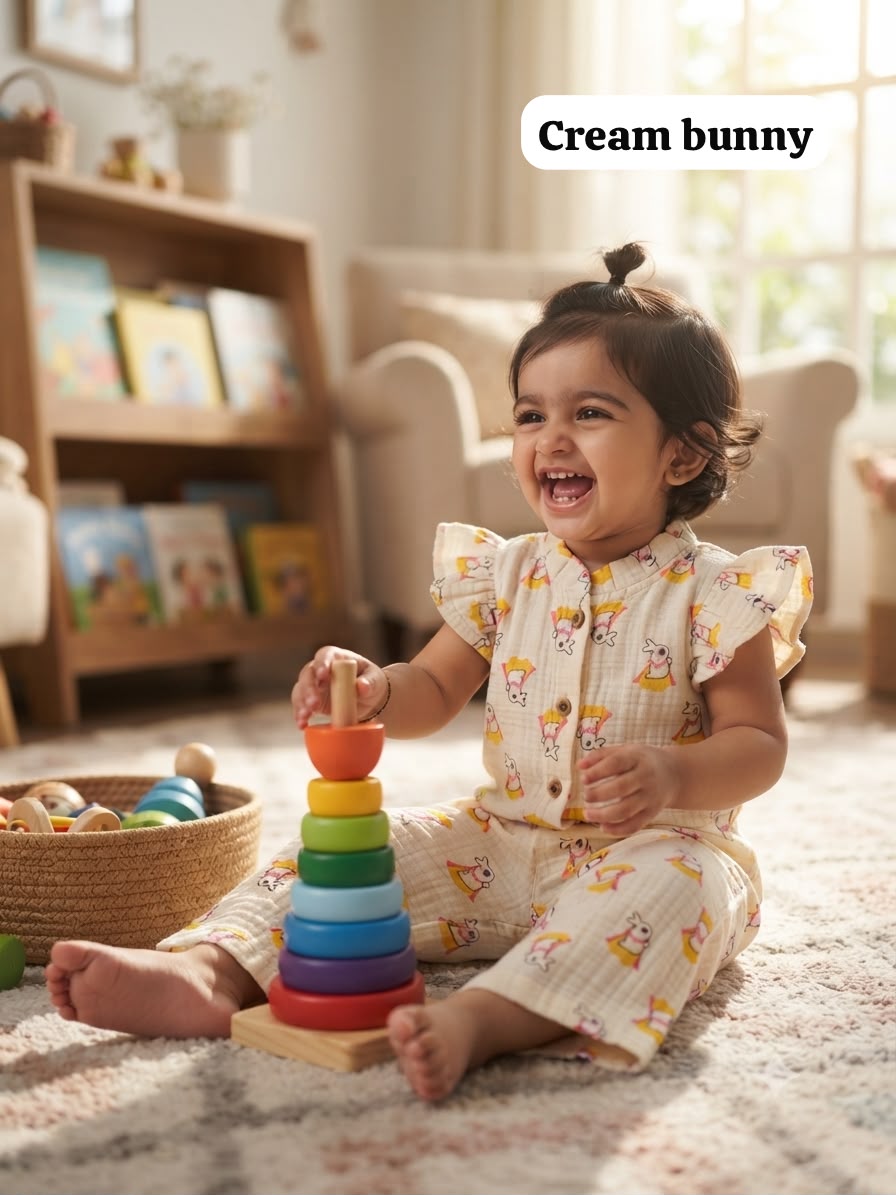 Muslin Ruffle Collar Frill Sleeve Pant Sets |1yr - 3yrs | Muslin Babe Edition