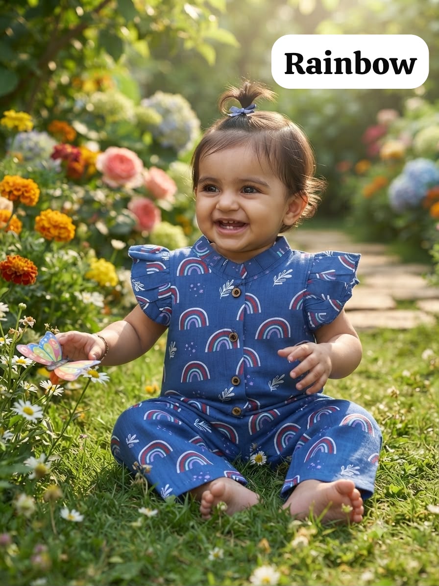 Muslin Ruffle Collar Frill Sleeve Pant Sets |1yr - 3yrs | Muslin Babe Edition