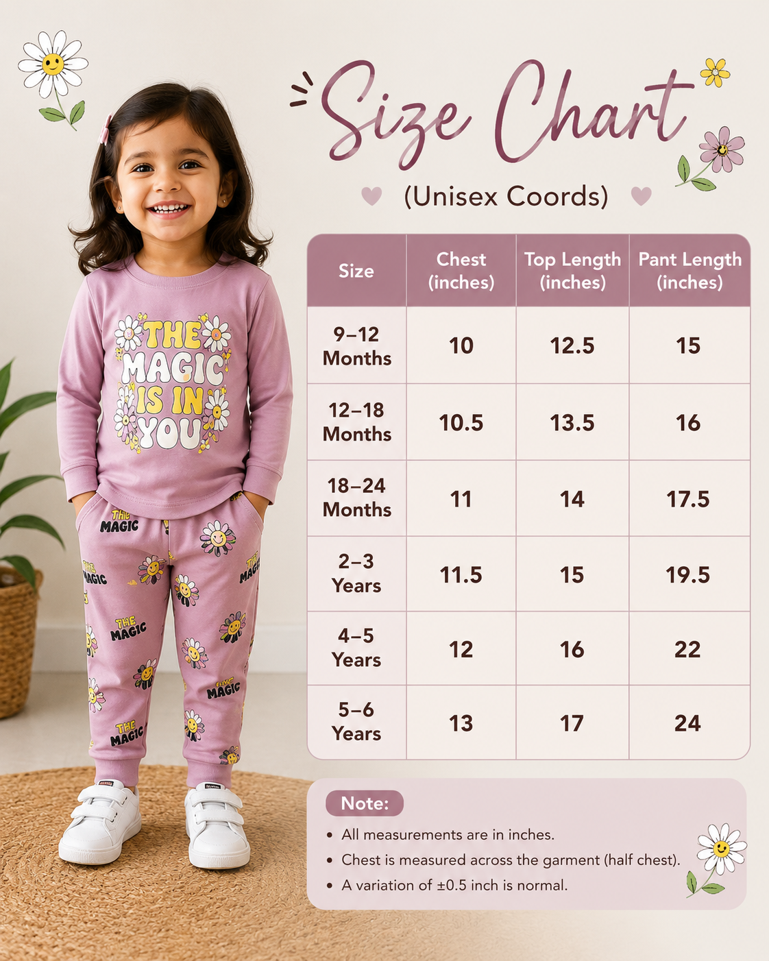 Casual Unisex full sleeve Coords for 6 months to 5yrs! Buy 4@999