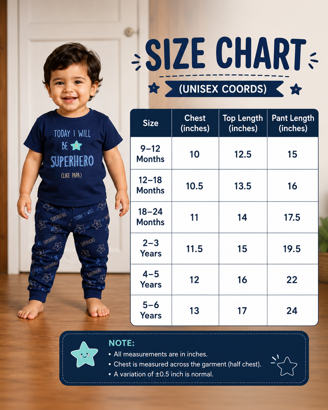 Casual Unisex Coords for 6m to 5yrs! Buy 4@999