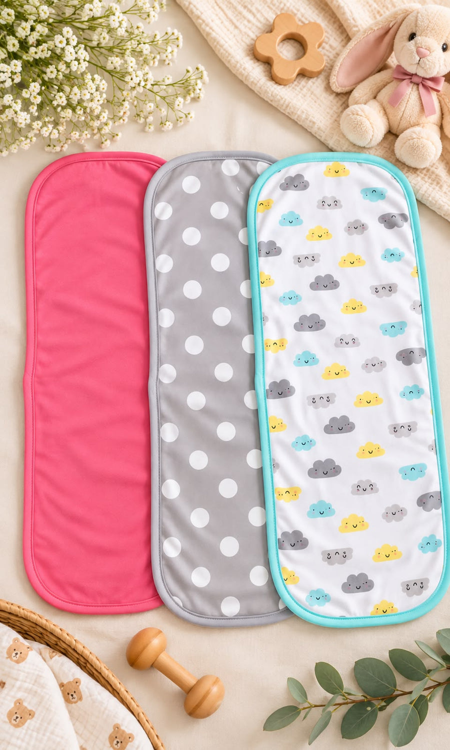 Burp towels combos, cotton