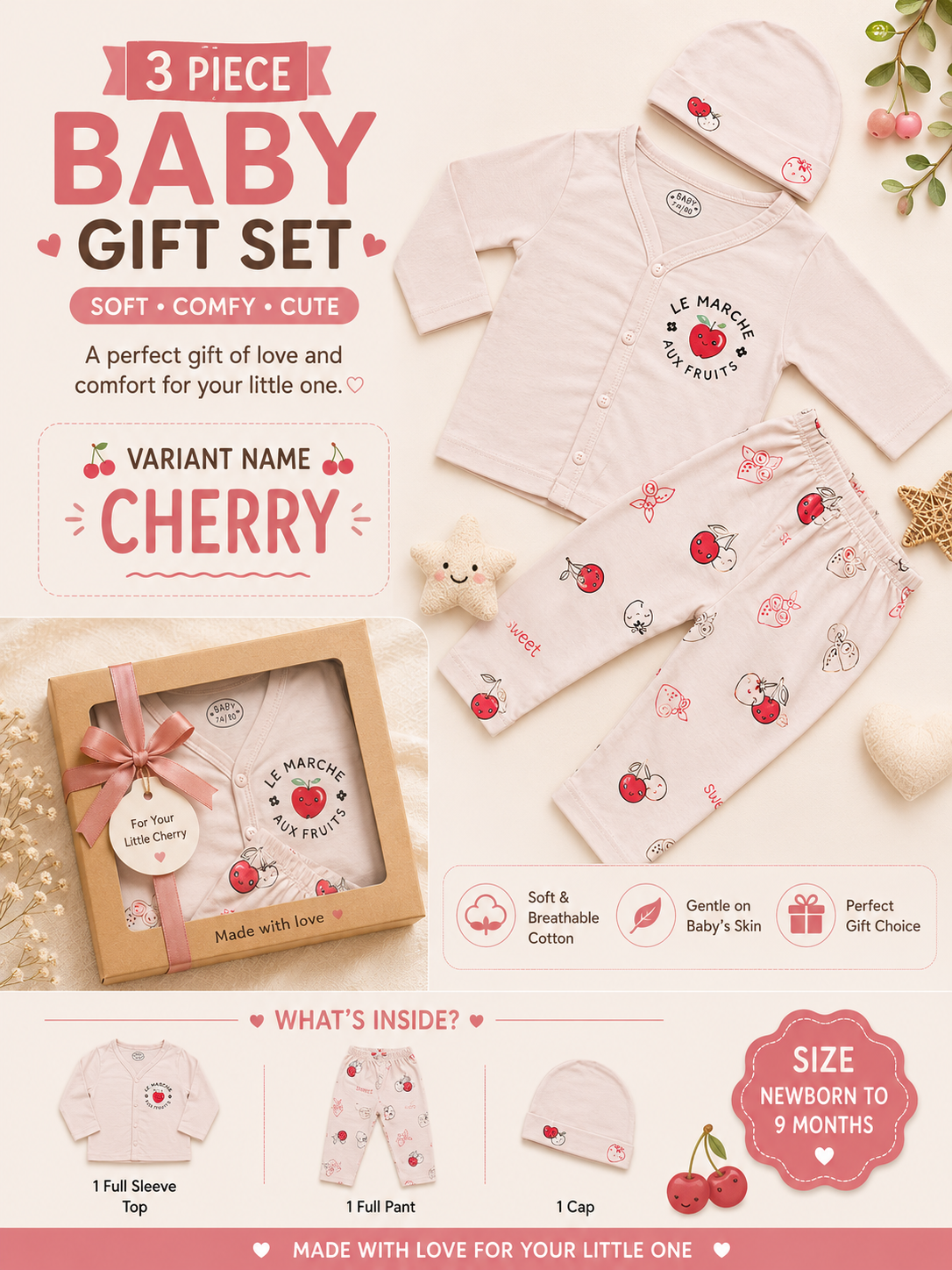 3pc Gift Box Set | Newborn to 9m