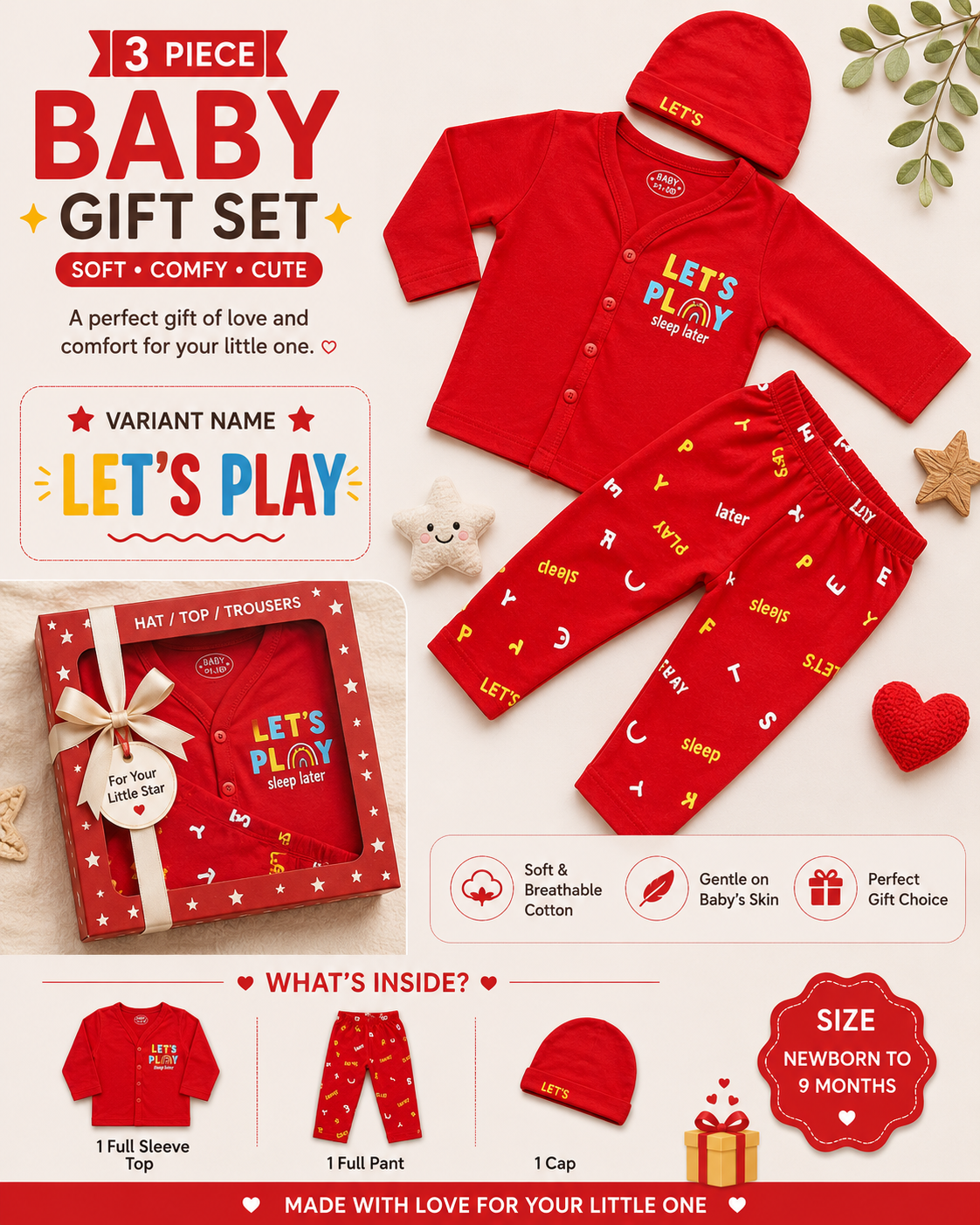 3pc Gift Box Set | Newborn to 9m