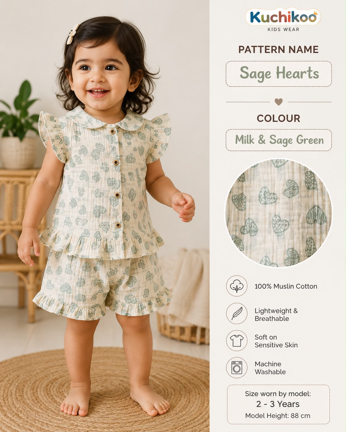 Petar pan Neck Muslin Sets 6months to 3years