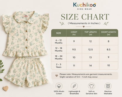 Petar pan Neck Muslin Sets 6months to 3years