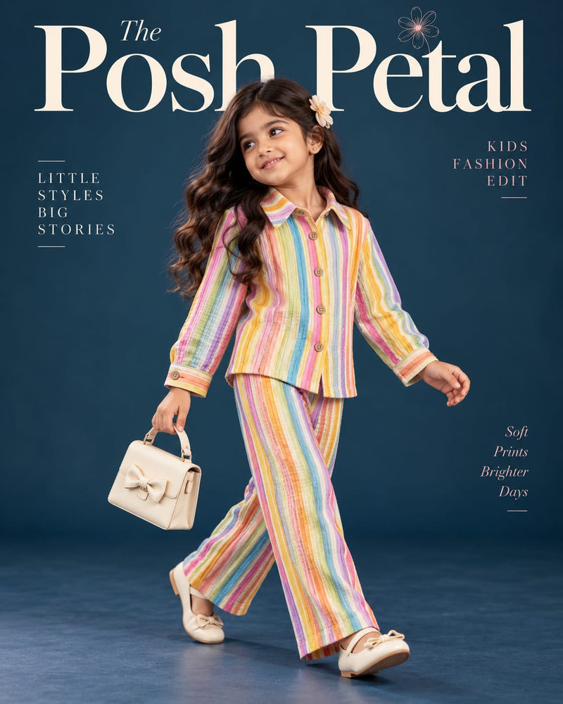 Girls Collared palazzo cords , 3 yrs- 8yrs, Ultra Stylish Pant Sets (Buy 3 for 1100/-)