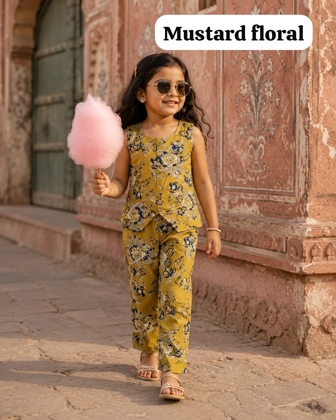 Stylish W-Cut Indo western cotton Coords 2yts to 9yrs