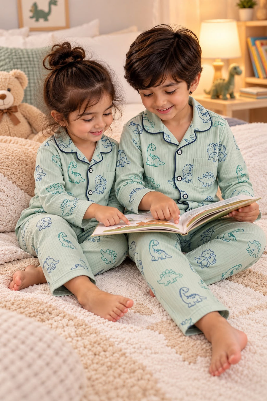 Full Sleeve Ribbed Cotton unisex Night Sets (18m to 6yrs ) buy 3 for 999