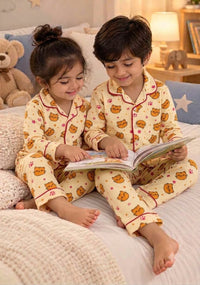 Full Sleeve Ribbed Cotton unisex Night Sets (18m to 6yrs ) buy 3 for 999