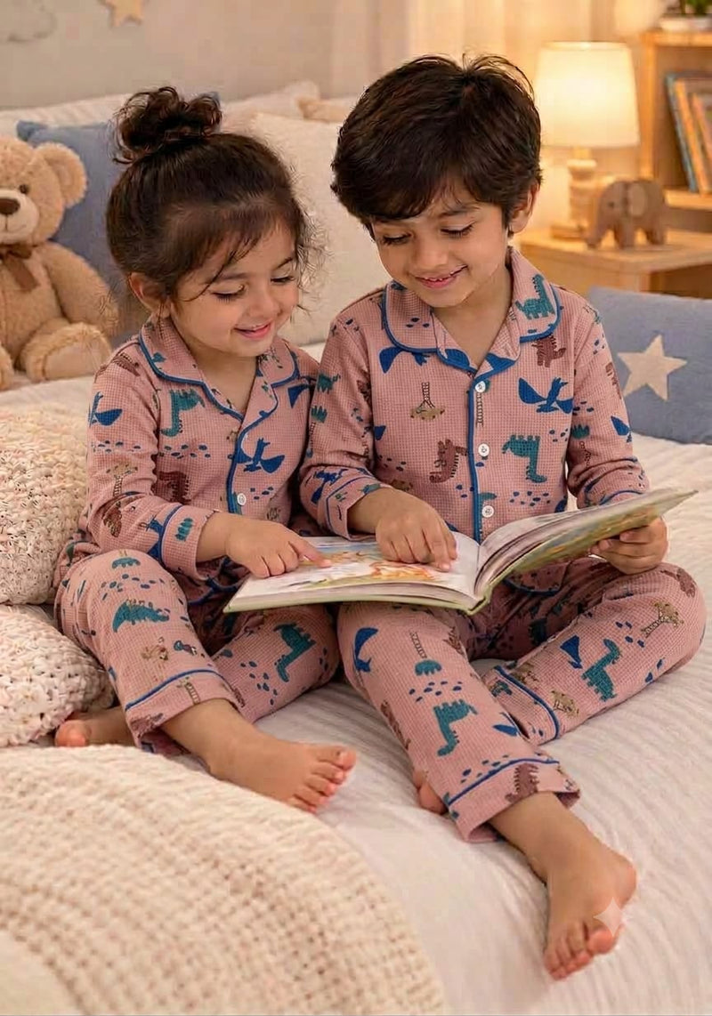 Full Sleeve Ribbed Cotton unisex Night Sets (18m to 6yrs ) buy 3 for 999