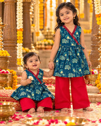 ✨ Pure cotton festive wear( 6 Months To 6 Years, Cotton, EthnicWear| sleeveless wrap style