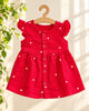 Baby Muslin full open button frocks (0-18 m), Soft & Comfortable