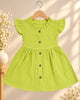Baby Muslin full open button frocks (0-24m), Soft & Comfortable
