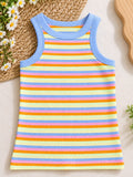 Ribbed Sleeveless Top For Jeans, For Girls, 2 To 12 yrs