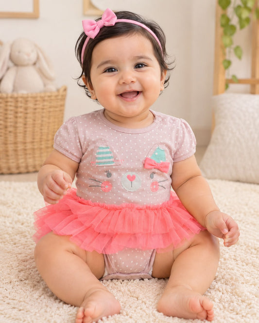 Baby Girl Tutu Style Bodysuit ,0 to 24 Months