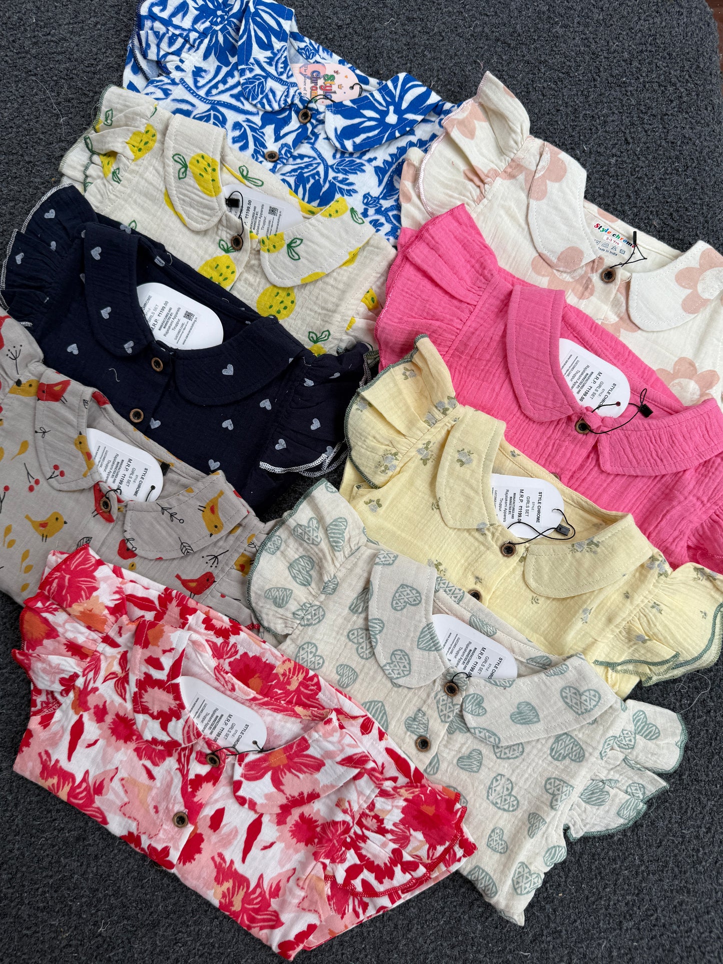 Muslin Peplum Coords for 2yrs to 5yrs