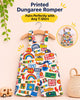 Printed Cotton Dungaree Romper for 2 Years