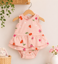 Cherries And strawberry onesies, Cotton,0 To 12 months