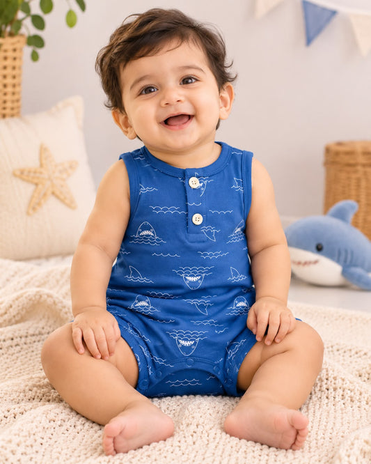 Sleeveless Baby Romper For 0-12 Months