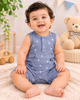 Sleeveless Baby Romper with Front Pocket For 0-24 Month