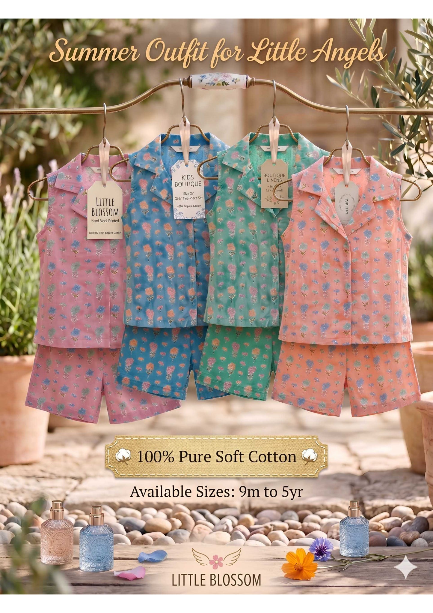 Little Blossom Pure Cotton short sets | Special Edition