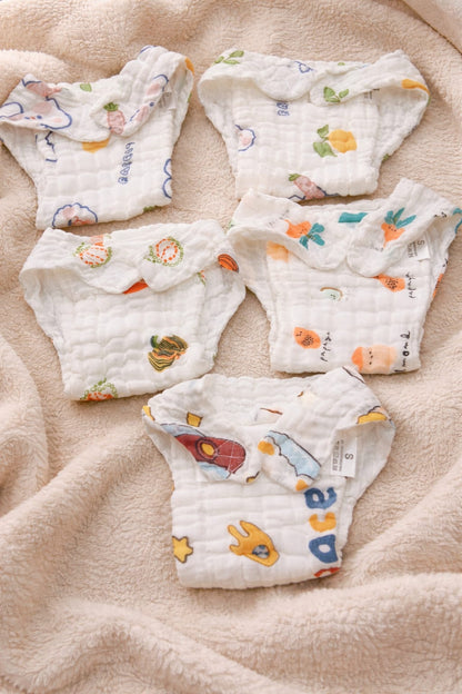 Muslin 6-Layered Crinkled Nappy (Each 150/-)