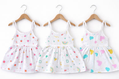 Muslin Knot Frocks (0-3m)