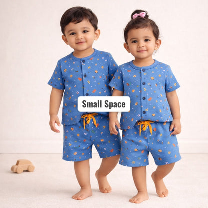 Unisex Snap Button Short Sets