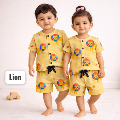 Unisex Snap Button Short Sets