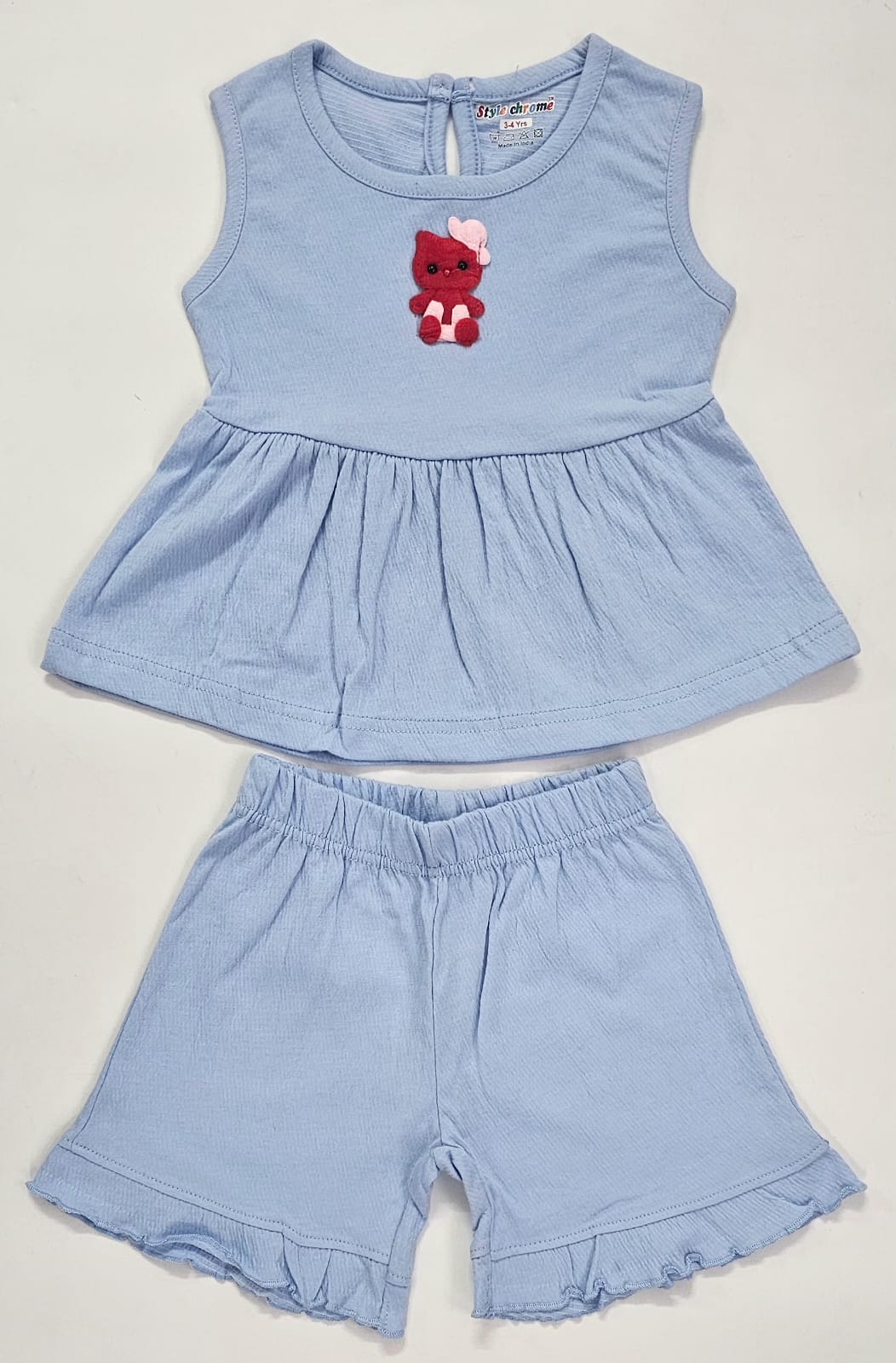 Berry Bubble Coord Set for Girls |Textured Soft Bubble Fabric | 1-5 Years