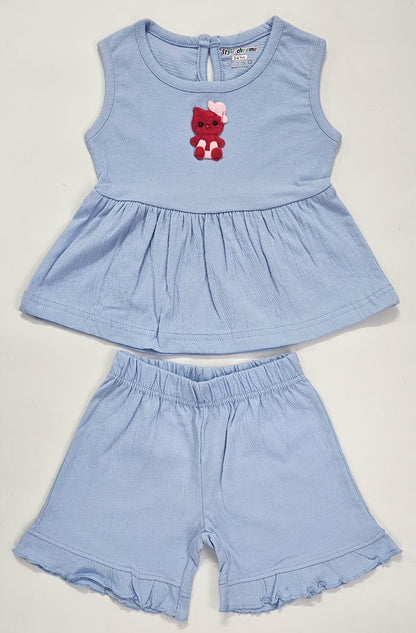 Berry Bubble Coord Set for Girls |Textured Soft Bubble Fabric | 1-5 Years