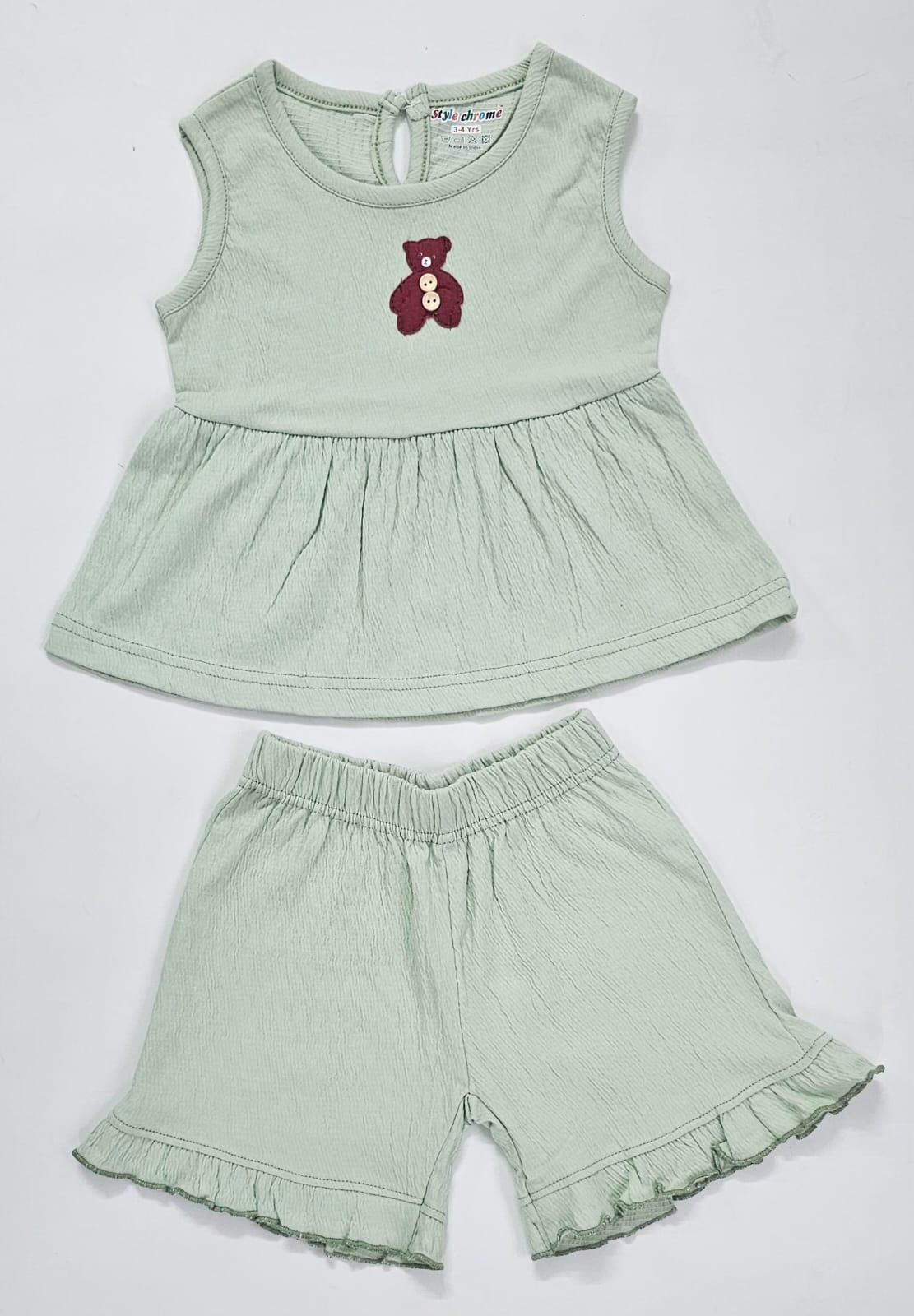 Berry Bubble Coord Set for Girls |Textured Soft Bubble Fabric | 1-5 Years