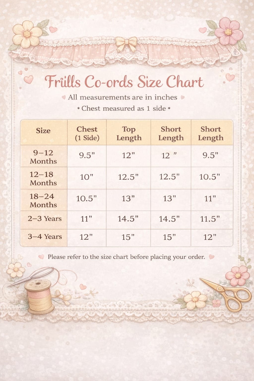 Frill Short Sets