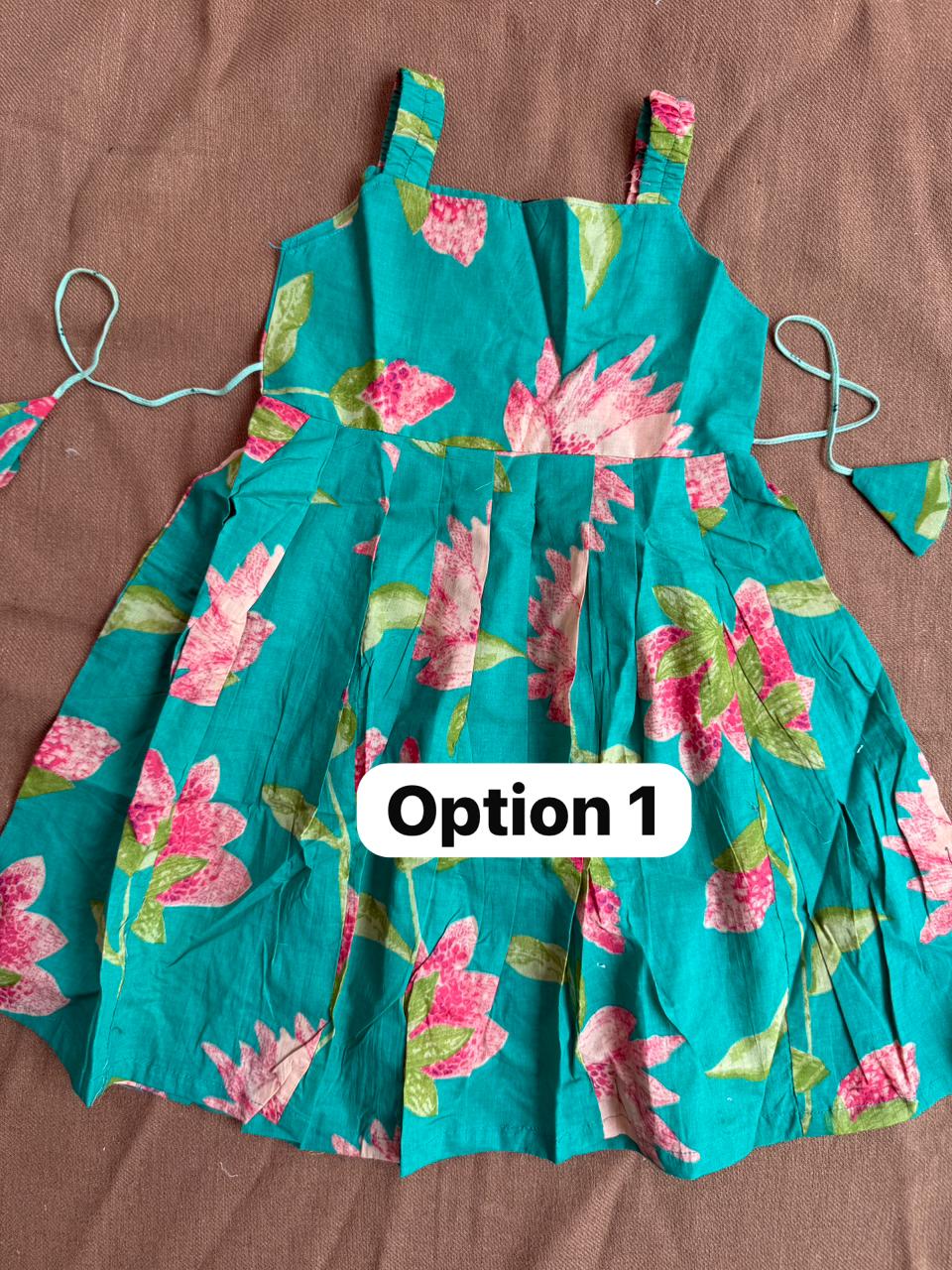 Pure Cotton Frill Sleeve Frock (5-6 YEARS)