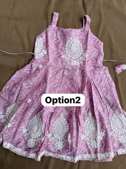 Pure Cotton Frill Sleeve Frock (5-6 YEARS)