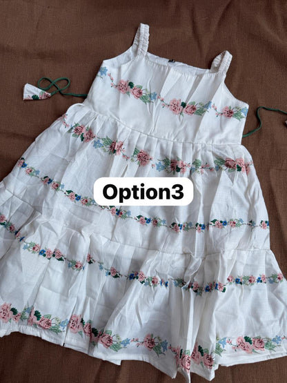 Pure Cotton Frill Sleeve Frock (5-6 YEARS)