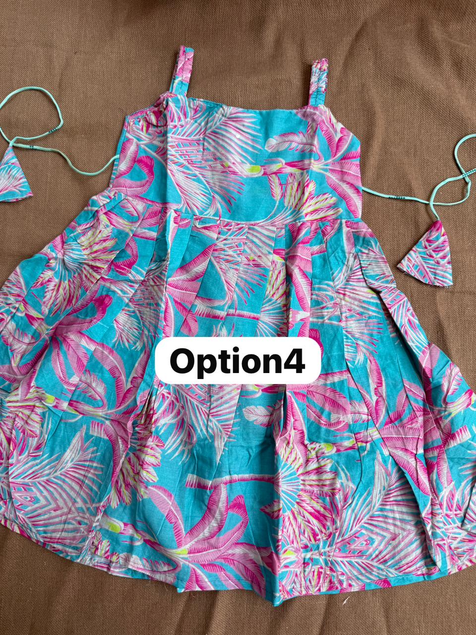 Pure Cotton Frill Sleeve Frock (5-6 YEARS)