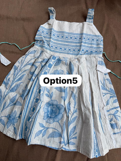 Pure Cotton Frill Sleeve Frock (5-6 YEARS)