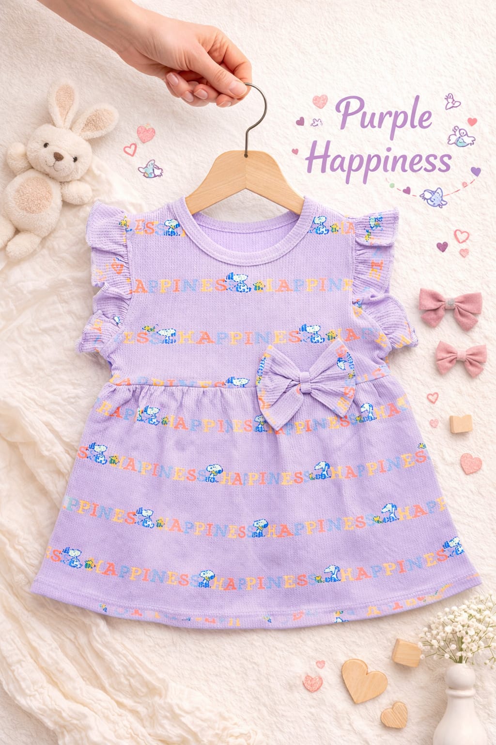Soft Cotton Bow Frocks
