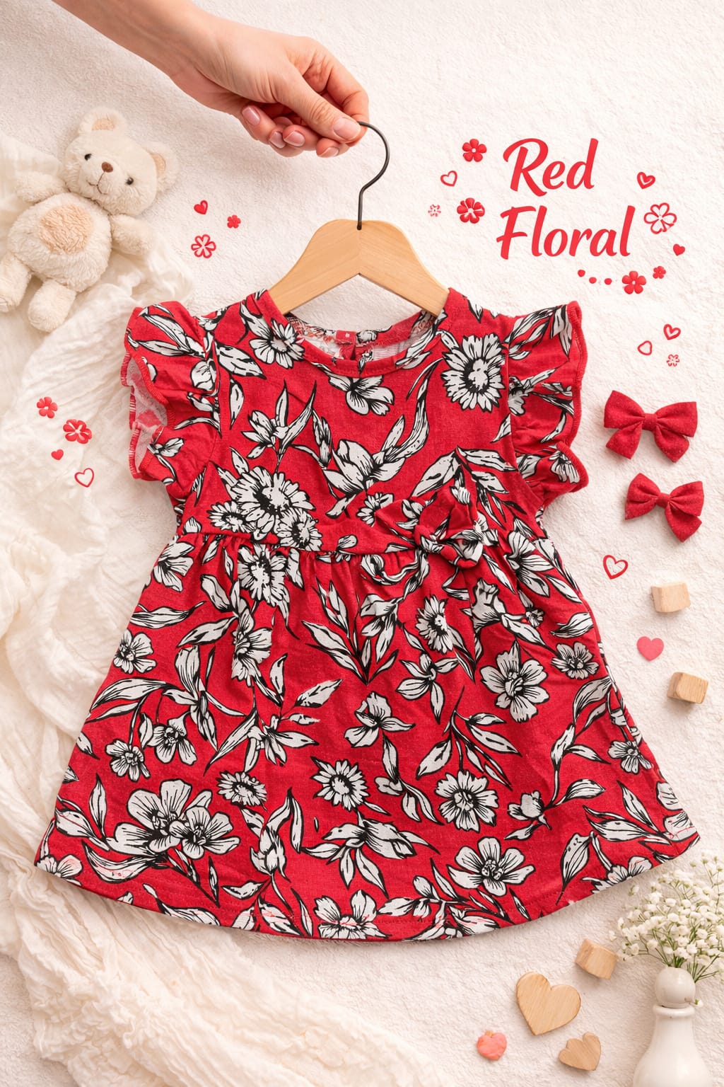 Soft Cotton Bow Frocks