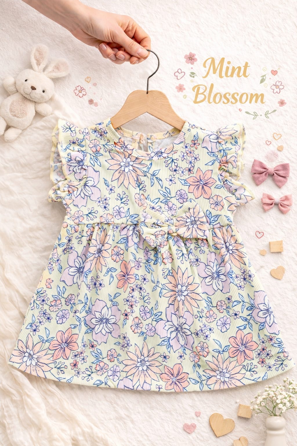 Soft Cotton Bow Frocks
