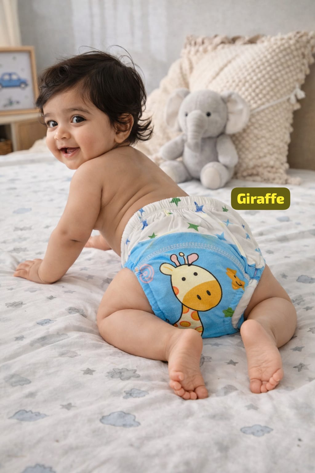 Baby Diaper Pants | Potty Training Underwear | Soft, Washable & Reusable Cotton Nappies for Boys & Girls | Multicolor Prints