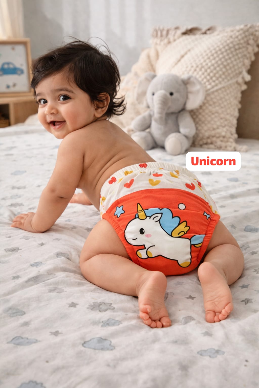 Baby Diaper Pants | Potty Training Underwear | Soft, Washable & Reusable Cotton Nappies for Boys & Girls | Multicolor Prints