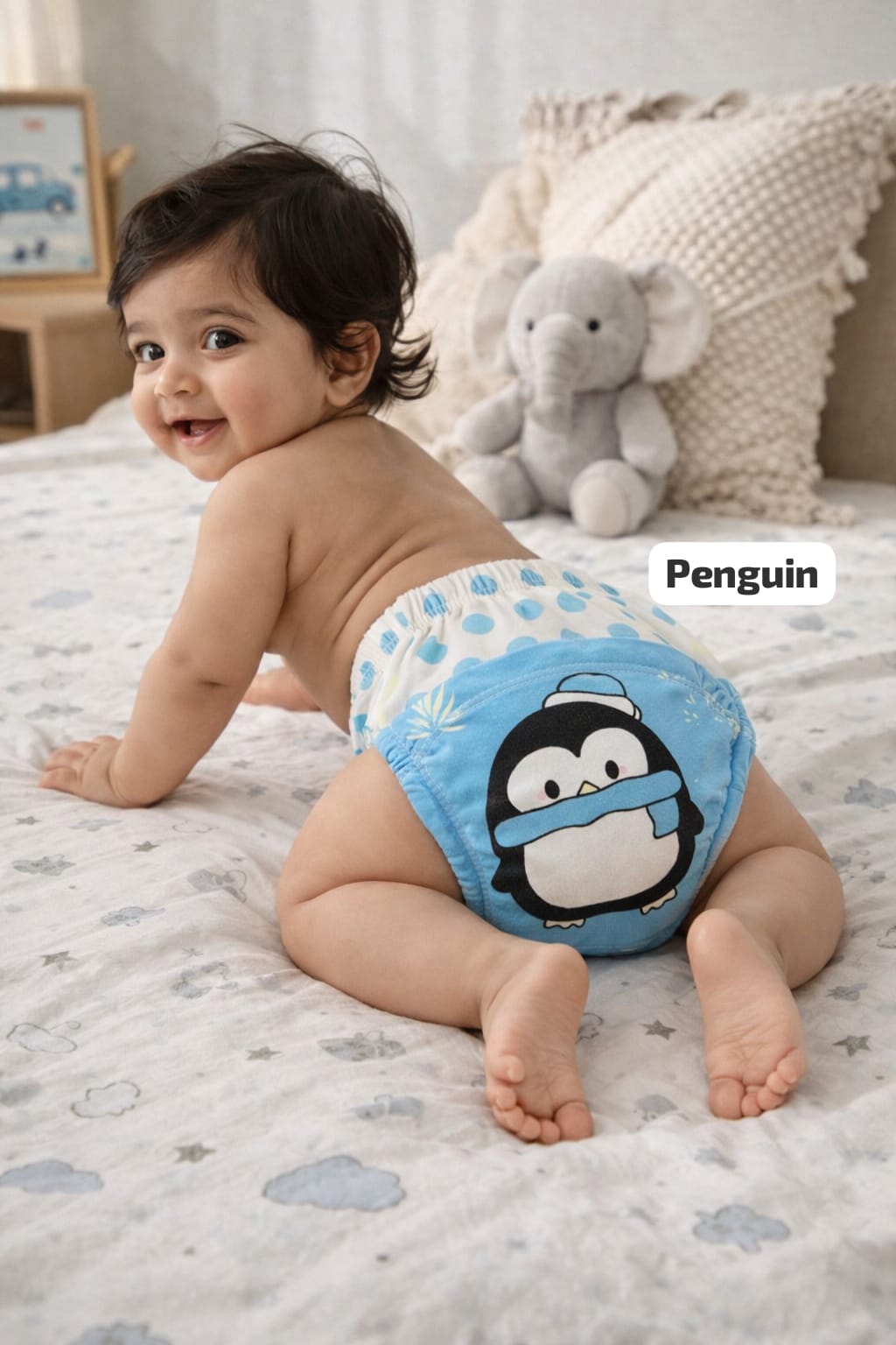 Baby Diaper Pants | Potty Training Underwear | Soft, Washable & Reusable Cotton Nappies for Boys & Girls | Multicolor Prints