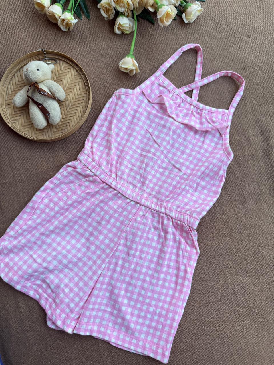 Baby Girls Stylish Cotton Jumpsuit | Summer Special | Soft & Breathable Outfit for Toddlers (1–10 Years) | Multiple Designs