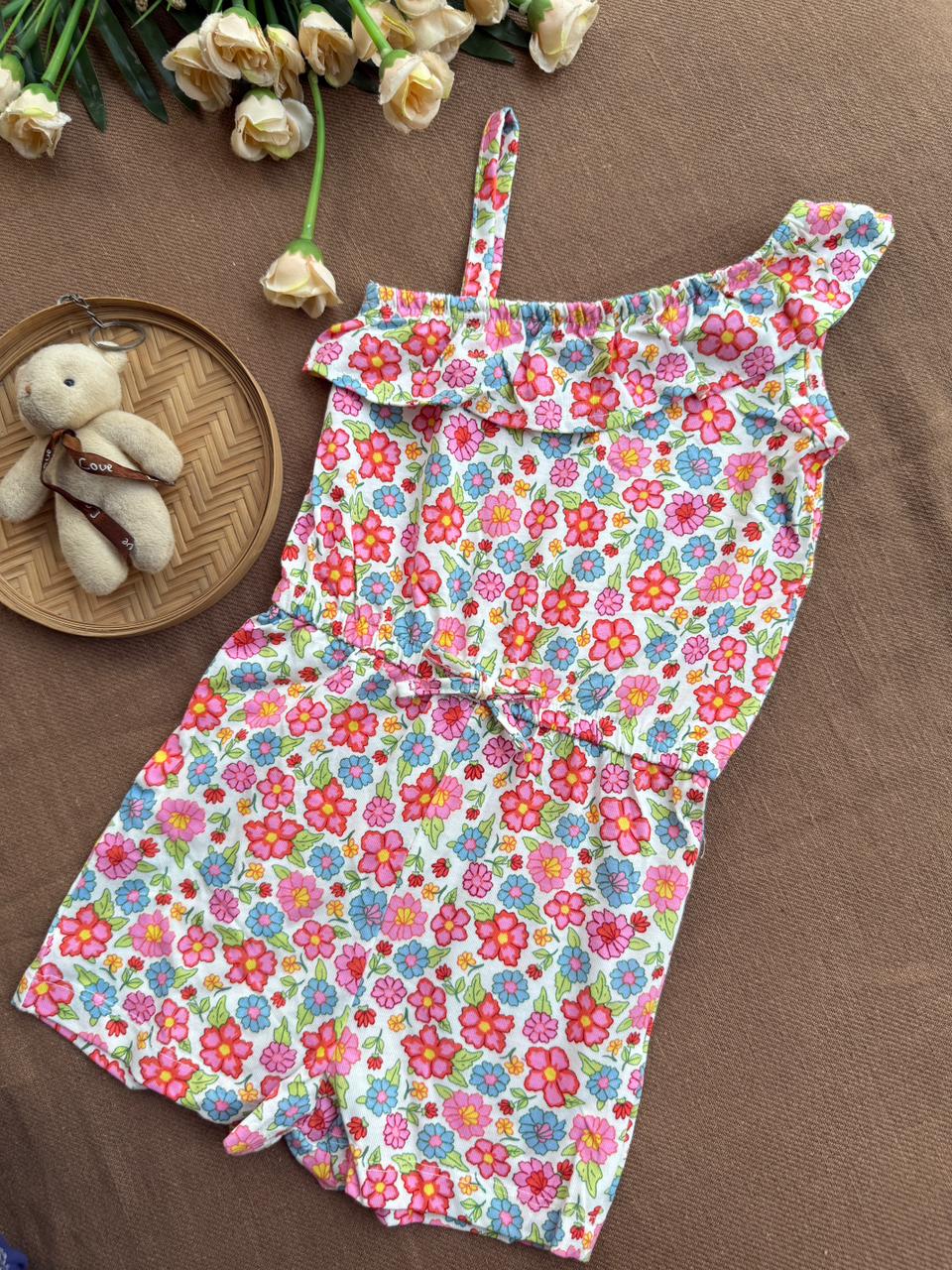 Baby Girls Stylish Cotton Jumpsuit | Summer Special | Soft & Breathable Outfit for Toddlers (1–10 Years) | Multiple Designs